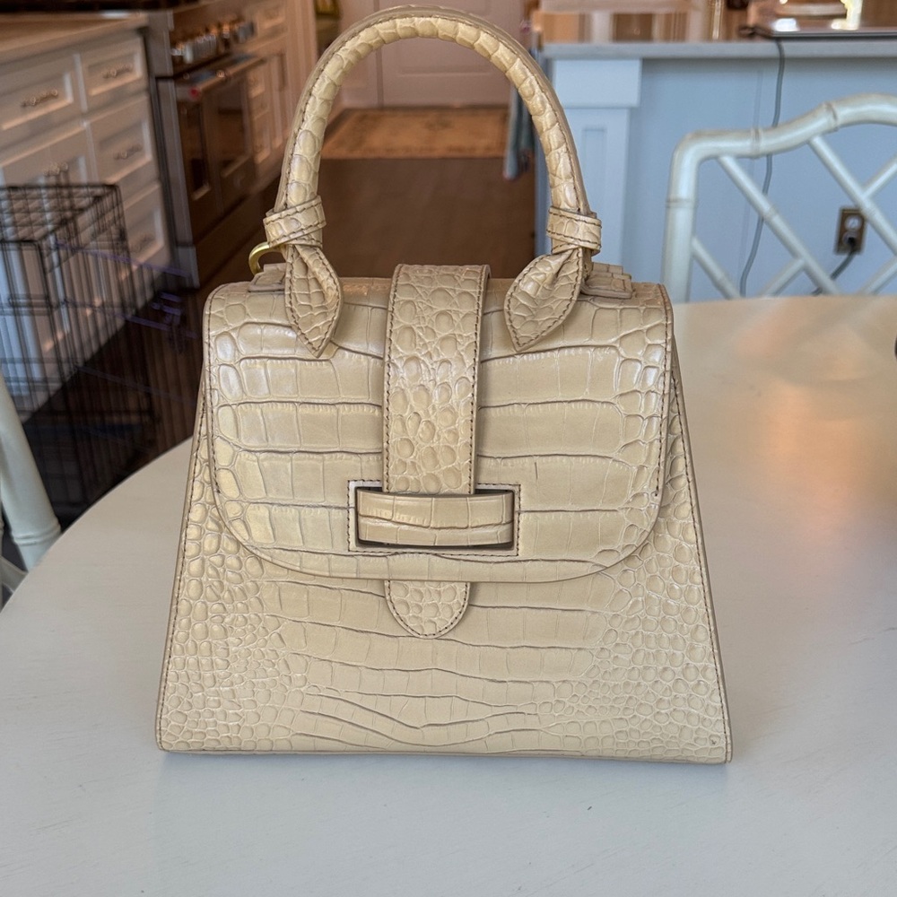 Pamela Munson Crocodile-Embossed Handbag